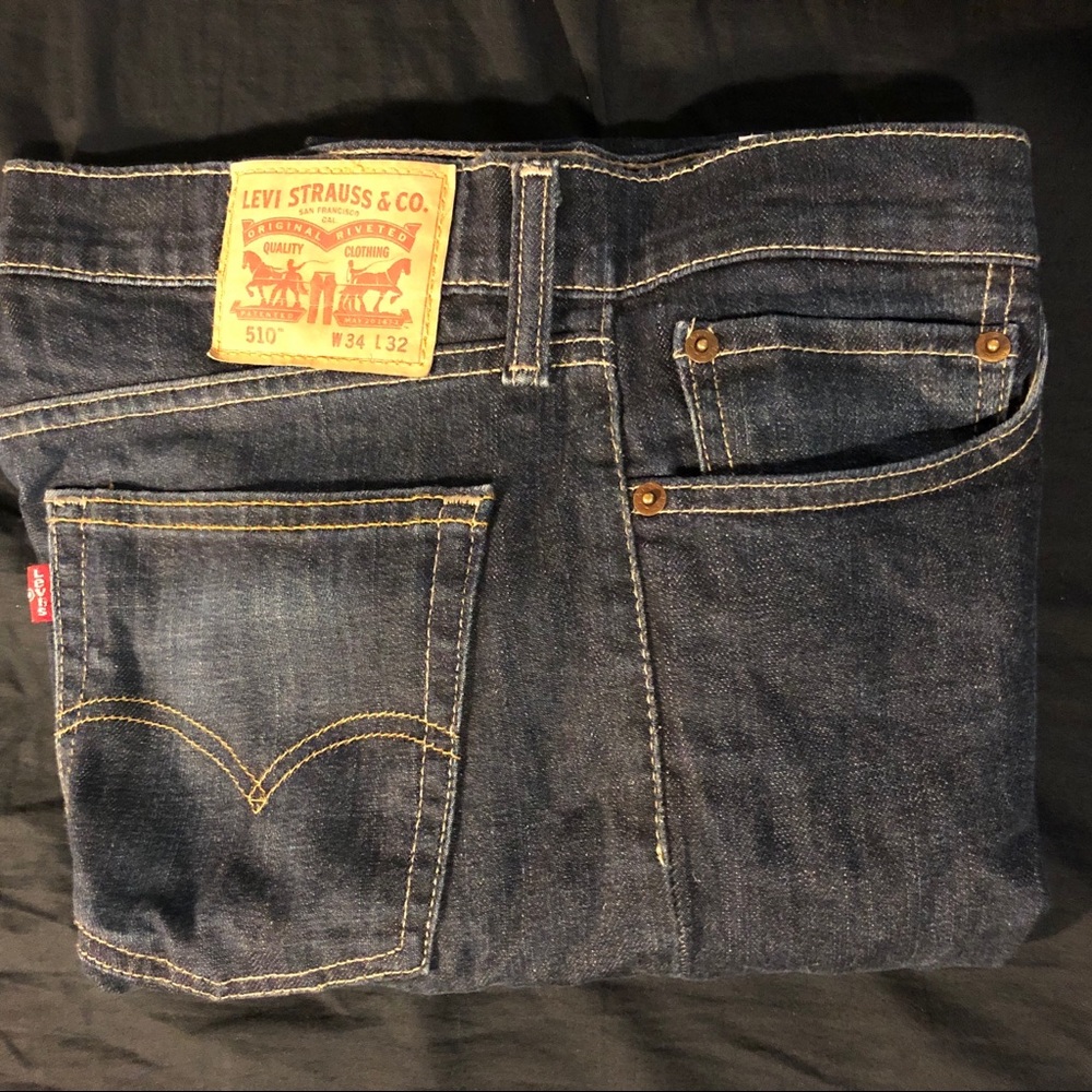 LEVI’S 510 34X32 SKINNY BLUE JEANS